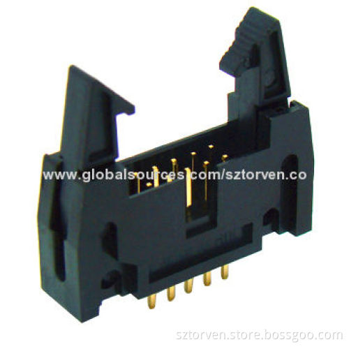 Box Header with Latches, 2.54mm Pitch, 6-64 Pins, Straight DIP Type